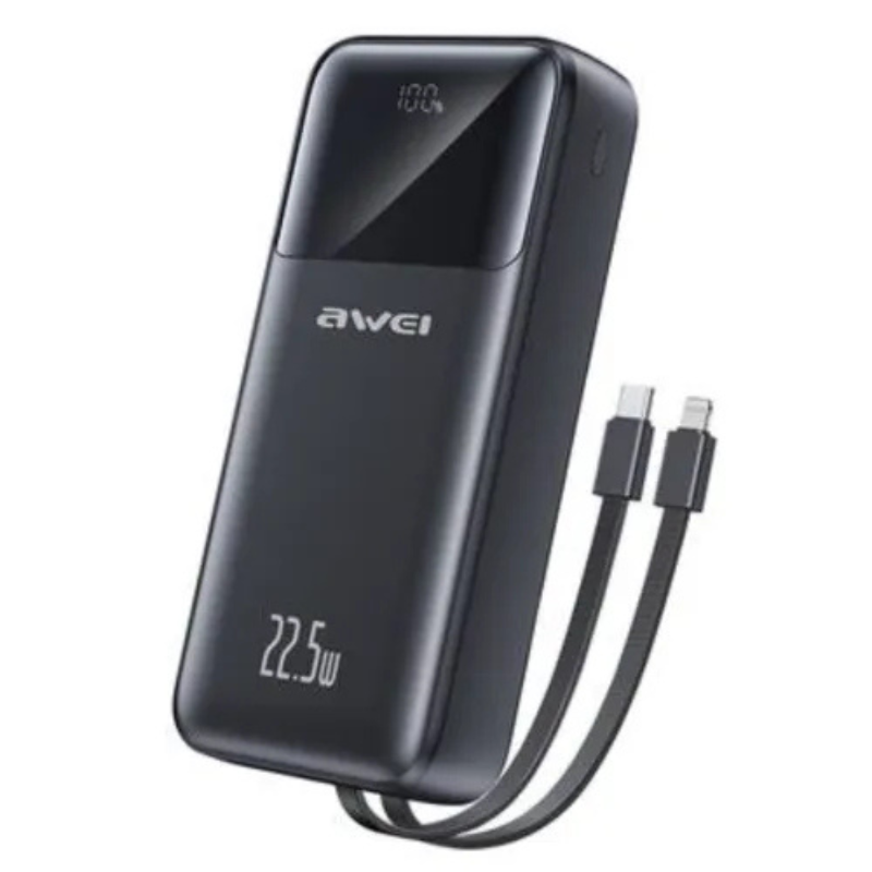 HomePage awei p106k 10000mah fast charging power bank with led display