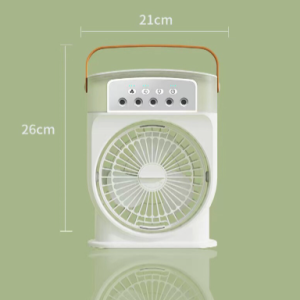 rechargeable air cooling usb fan with led night light water fan