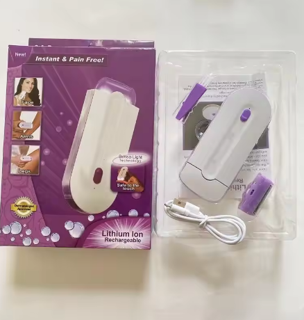 TechnovA BD 2 in 1 Electric Women Trimmer USB Rechargeable Induction Light Female Hair Remover Painless Shave Mini Shaver Body Face Shaver - Image 4