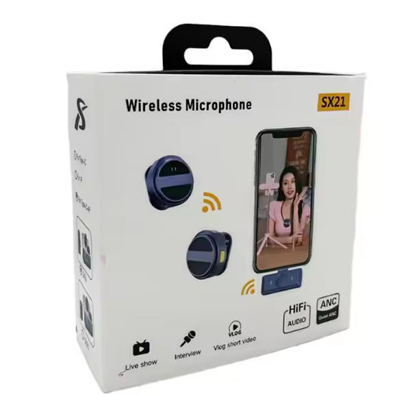 TechnovA BD SX21 Magnetic Hanging Neck Wireless Lavalier Microphone Dedicated Long Battery Life with Storage Compartment - Image 3