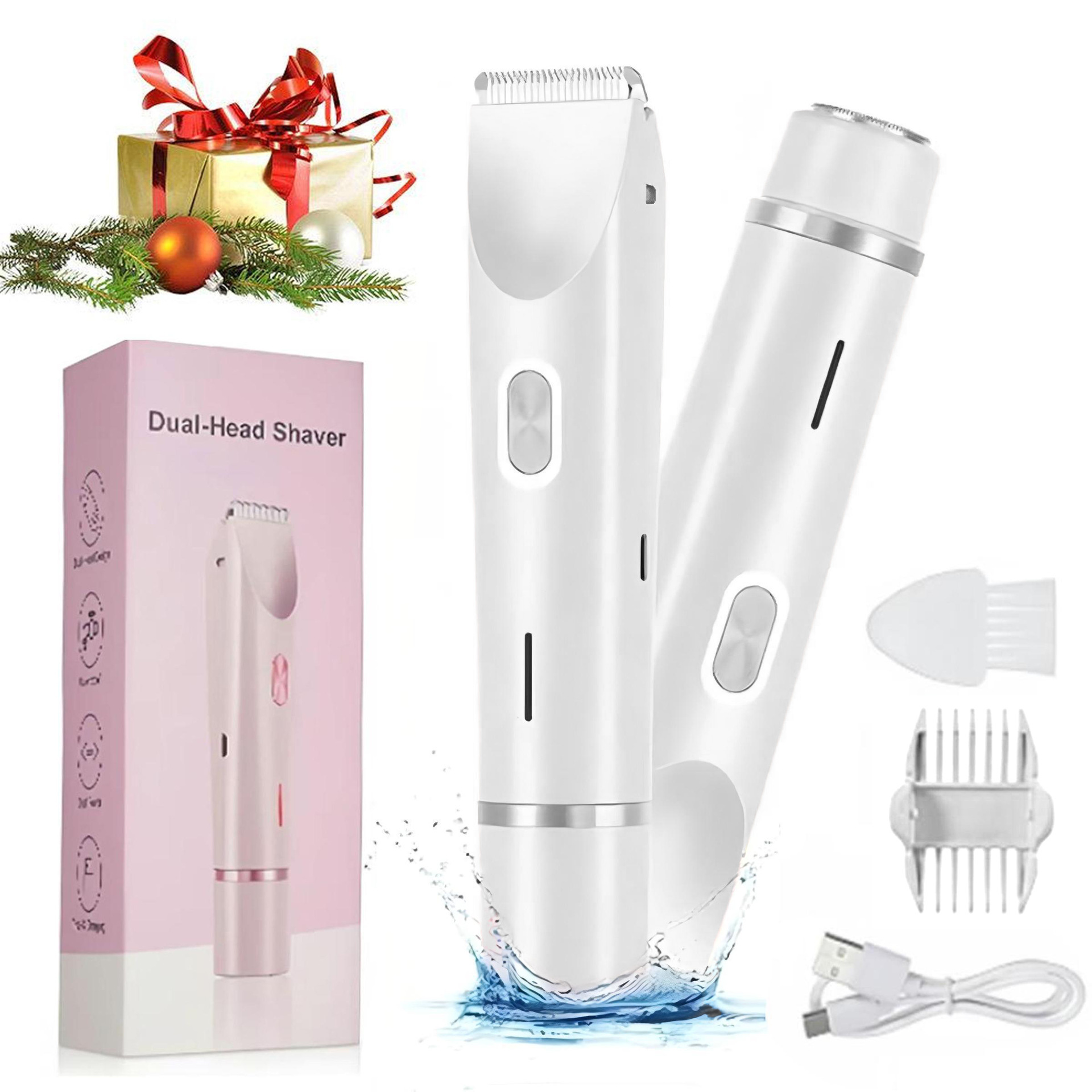 TechnovA BD Waterproof Rechargeable Womens Electric Hair Remover Dual-Head Full-Body Shaver Wet/Dry Compatible Washable ABS Material - Image 5
