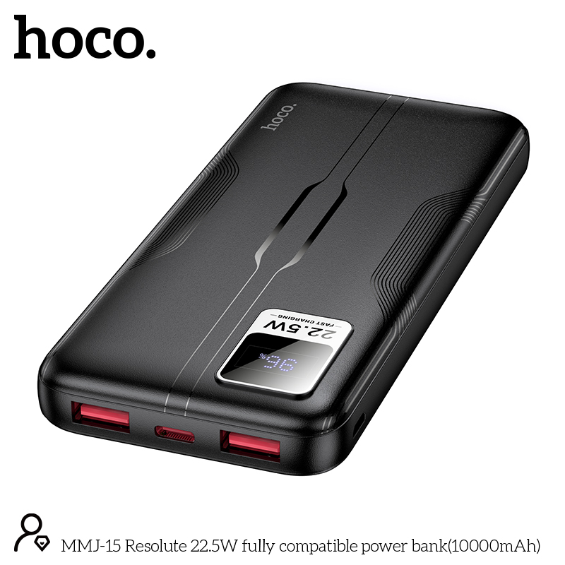 Hoco MMJ15 Resolute 22.5W 10000mAh Fast Charging Power Bank - Image 3