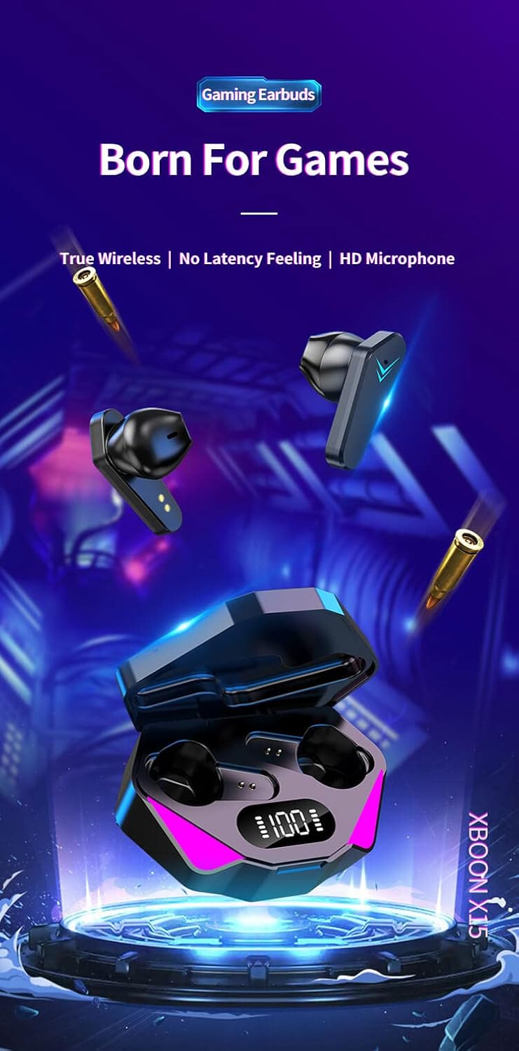 X15 TWS Wireless Earphone 5.3 bluetooth Headphone 65ms Low Latency Earbud Esport Gaming Headset Gamer - Image 5