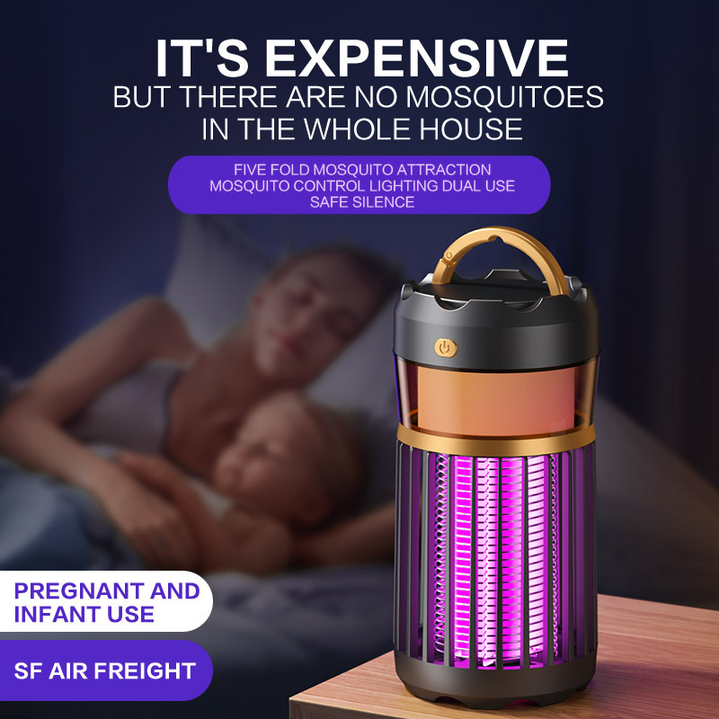 TechnovA BD 3-in-1 Electric Bug Zapper UV Light Mosquito Lamp 395nm Variable Frequency Fly Trap Silent for Home Bedroom Camping - Image 2