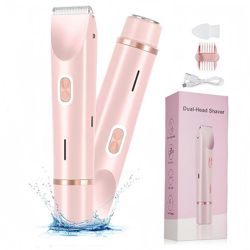 TechnovA BD Waterproof Rechargeable Womens Electric Hair Remover Dual-Head Full-Body Shaver Wet/Dry Compatible Washable ABS Material - Image 3