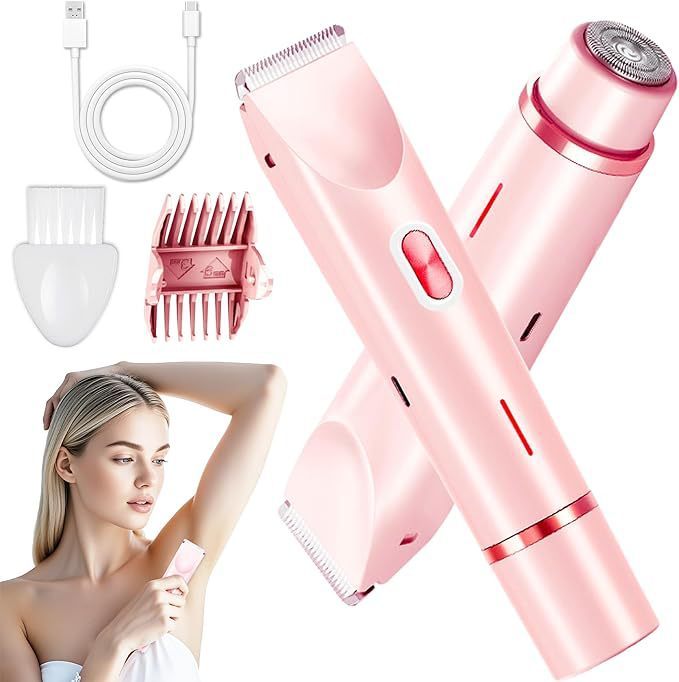 TechnovA BD Waterproof Rechargeable Womens Electric Hair Remover Dual-Head Full-Body Shaver Wet/Dry Compatible Washable ABS Material - Image 4