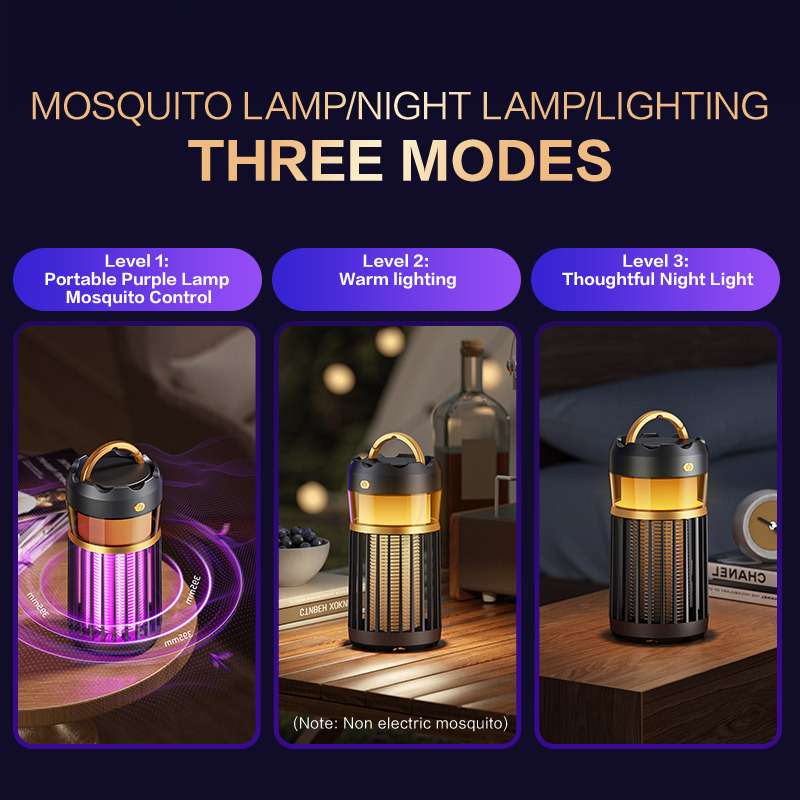 TechnovA BD 3-in-1 Electric Bug Zapper UV Light Mosquito Lamp 395nm Variable Frequency Fly Trap Silent for Home Bedroom Camping - Image 4